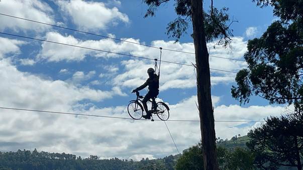 Canopy bike at Supreme Adventure Park.